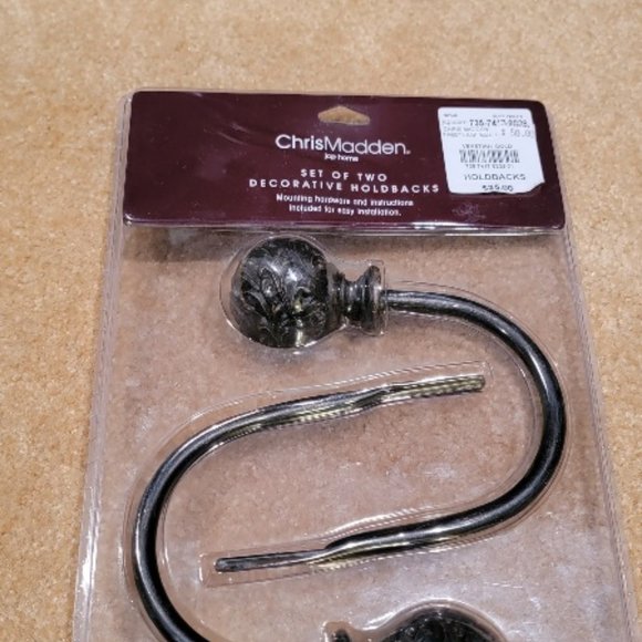 Chris Madden Decorative Holdback 2 Packs - Picture 4 of 13